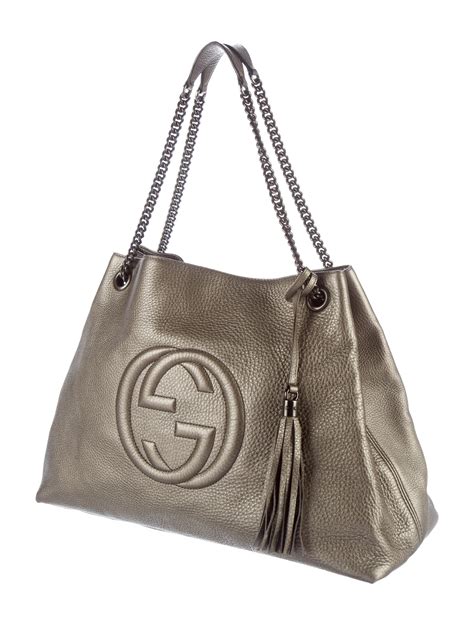 gucci soho chain strap shoulder bag studded leather large|cheapest gucci soho bag.